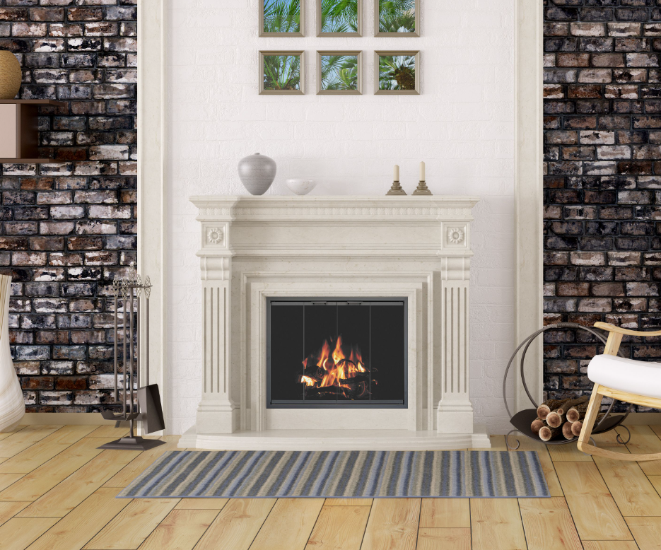 Seaside - Standard Glass Doors Designed for All Prefabricated Fireplaces by Stoll Industries