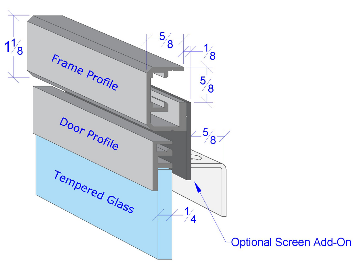 Seaside - Standard Glass Doors Designed for All Prefabricated Fireplaces by Stoll Industries