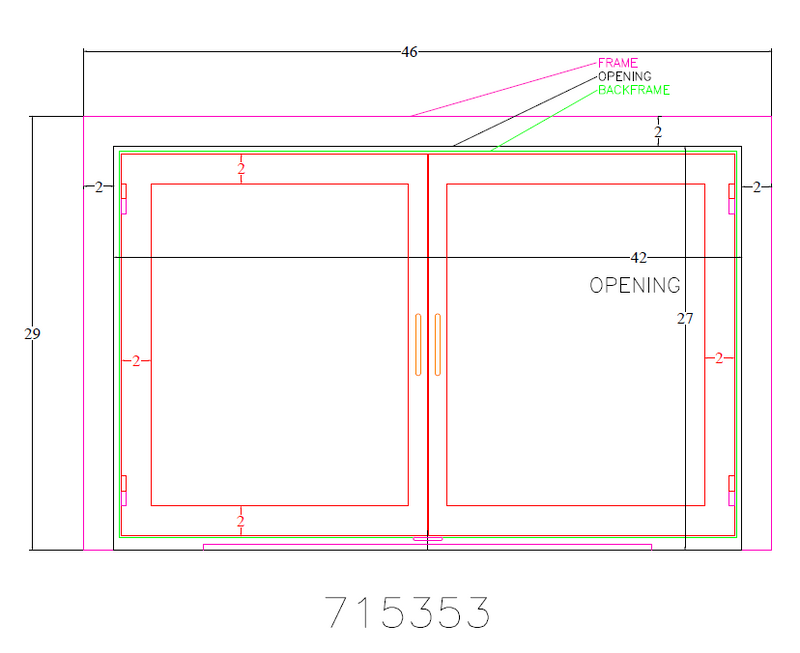 Legend Fireplace Doors / Exact Size - CAD 715353 / Rustic Black / Modern Handle / Clear Glass / Twin Doors / Draft Control