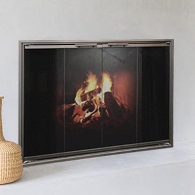 Stiletto Cutback - Minimalist Fireplace Glass Doors