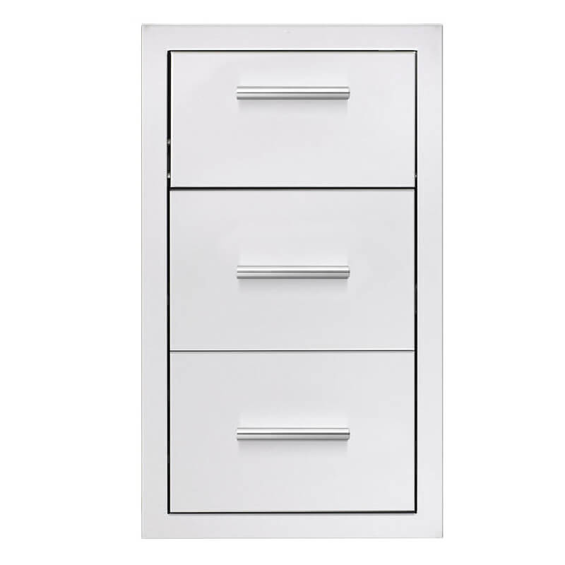 Summerset 17" Vertical 2-Drawer & Paper Towel Holder Combo - Masonry