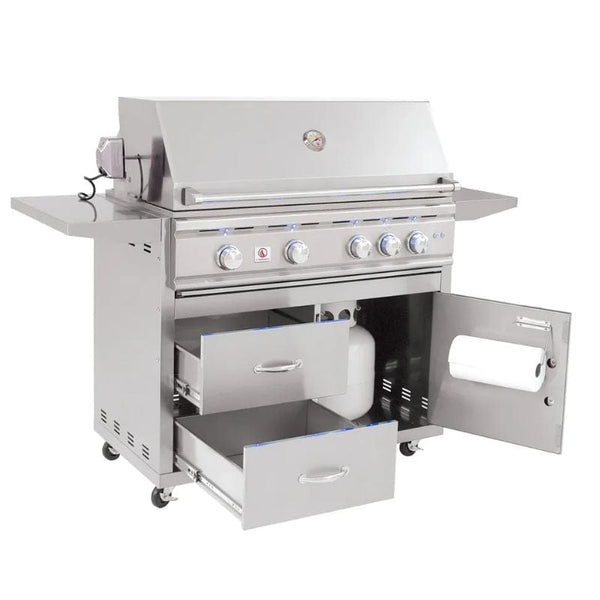 Summerset Deluxe Grill Cart for 40-Inch TRL Pro & TRL 38 Gas Grills