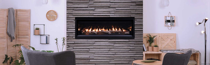 Superior DRL2035 linear direct-vent gas fireplace lifestyle room scene hero banner