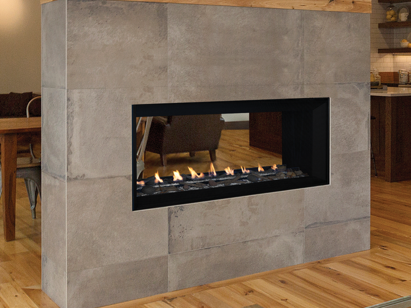 Superior VRL6048ZEN-ST see-through linear vent-free gas fireplace product shot