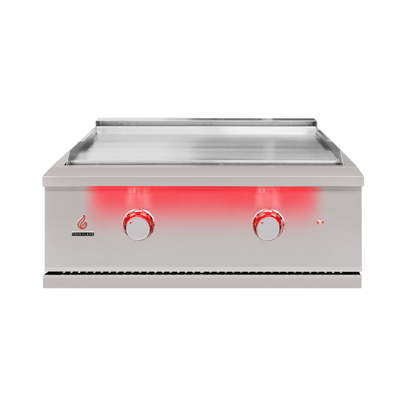 TrueFlame 30-Inch Built-In Gas Griddle — manufacturer front view