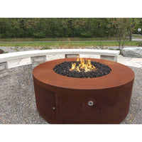 The Outdoor Plus 72" Unity Hammered Copper Round Fire Pit – Plug & Play Electronic Ignition – Natural Gas