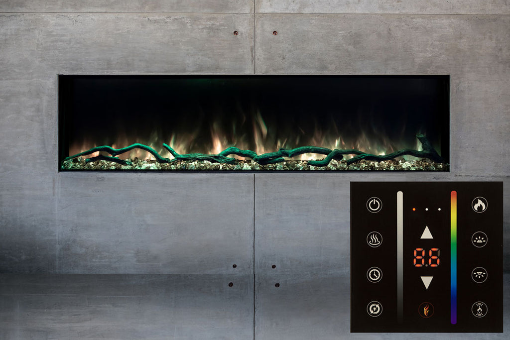 Modern Flames Landscape Pro Slim 96-Inch Built In Wall Mount Electric Fireplace - Model LPS-9614