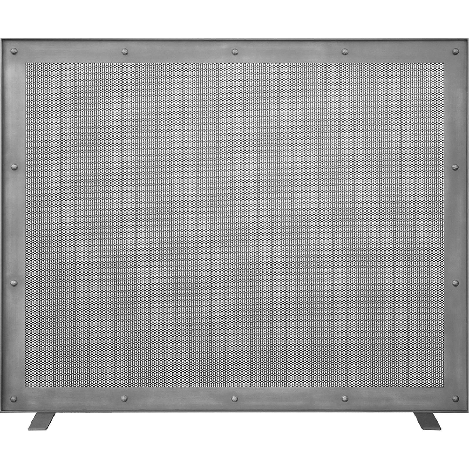 Free Standing Fireplace Screen Custom Made Transitional Rectangle