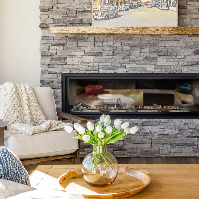Empire Boulevard 48 see-through vent-free with mantel