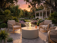 Vosera Round Gas Fire Pit Table — manufacturer product photograph 3; selected configuration shown