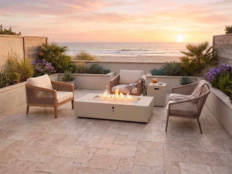 Vosera Linear Gas Fire Pit Table — manufacturer product photograph 2; selected configuration shown