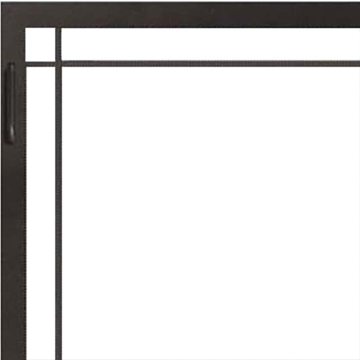 Steel Custom Single Panel Fireplace Screen - Carolina Window Pane