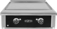Wildfire Ranch Pro 30-Inch Built-In Gas Griddle — black stainless steel fascia