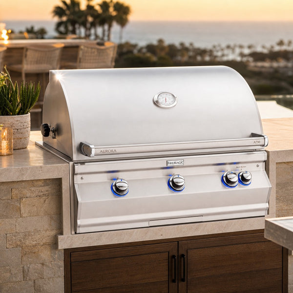 Fire Magic Aurora A790i 36" Built-In Natural Gas Grill with Analog Thermometer — lifestyle
