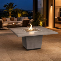 American Fyre Designs Cosmopolitan 60" Square Dining Firetable — lifestyle