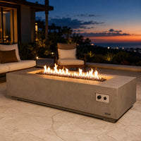 American Fyre Designs Legend Long 72" Firetable — lifestyle