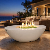 American Fyre Designs Calais 60" Oval Gas Fire Table — lifestyle