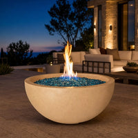 American Fyre Designs 36" Round Gas Fire Bowl — lifestyle