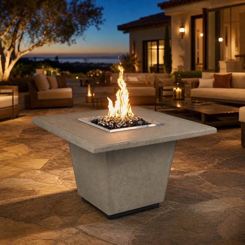 American Fyre Designs Cosmopolitan 36" Square Fire Table — lifestyle
