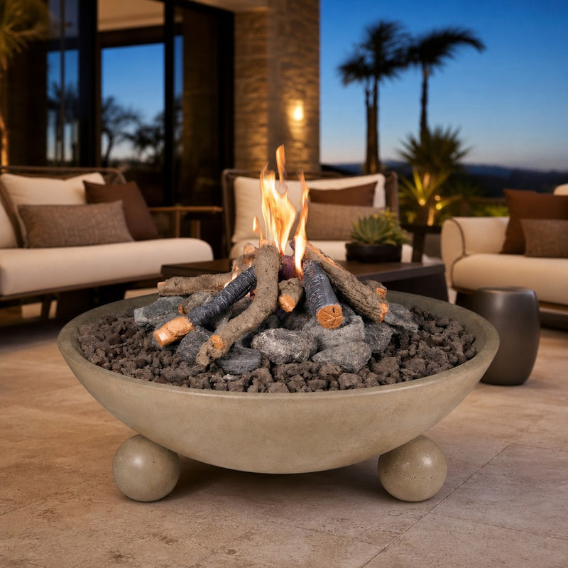 American Fyre Designs 40" Versailles Gas Fire Bowl — lifestyle