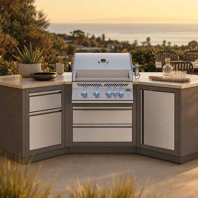 Napoleon OASIS 200 Outdoor Kitchen Bundle with Built-In 700 Series 32" Grill — lifestyle
