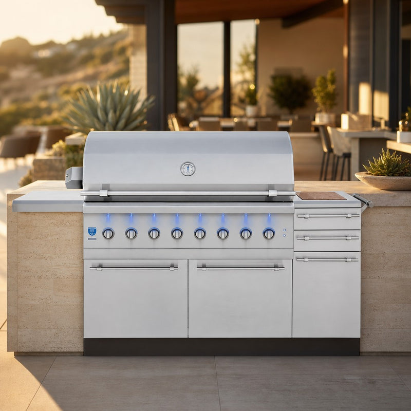 American Made Grills Encore 54" Hybrid Freestanding Grill — lifestyle