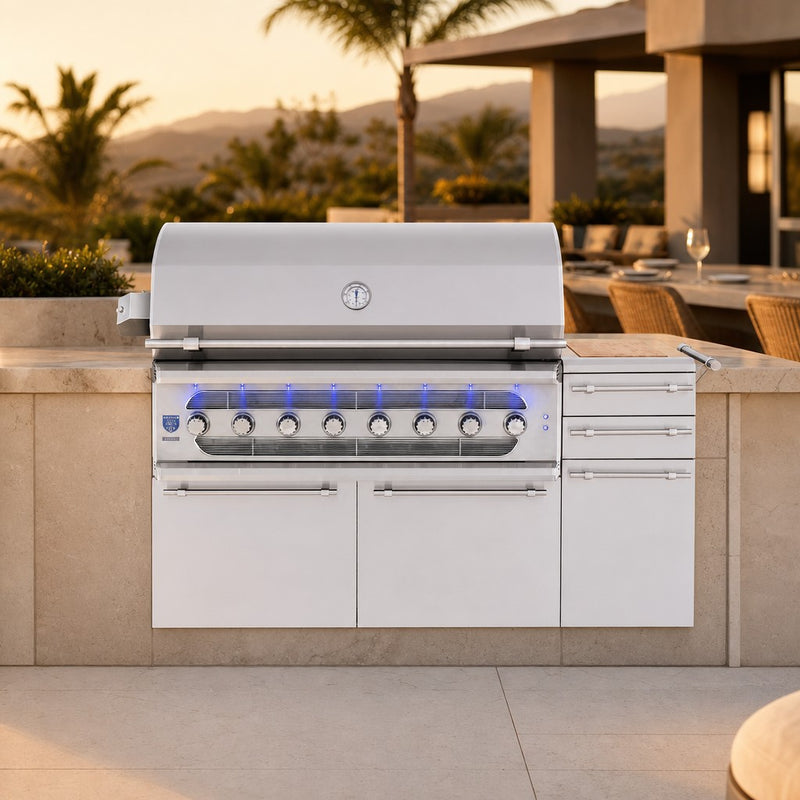 American Made Grills Muscle 54" Freestanding Hybrid Grill — lifestyle