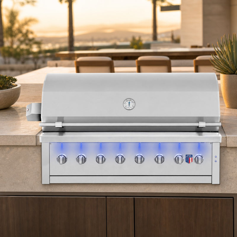 American Made Grills Ovation 54" Built-In Hybrid Grill — lifestyle