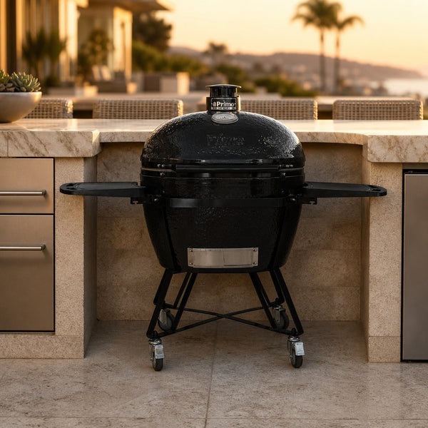 Primo Oval XXL 500 All-In-One Ceramic Charcoal Kamado Grill — lifestyle