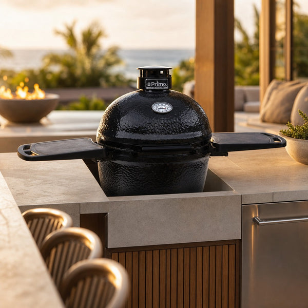 Primo Large Round Ceramic Kamado Charcoal Grill Head (PGCRH) — lifestyle