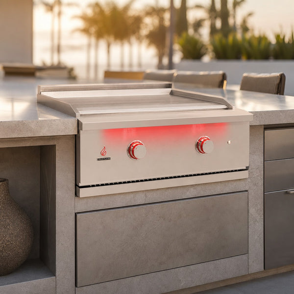 TrueFlame 30-Inch Built-In Gas Griddle Grill — lifestyle