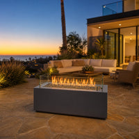 Fire Garden 48" Complete Linear Fire Pit - Graphite Powder Coat, Natural Gas — lifestyle