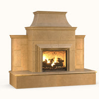 American Fyre Designs Grand Cordova 110" Vented Outdoor Gas Fireplace — studio