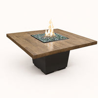 American Fyre Designs Reclaimed Wood Cosmopolitan 60" Square Dining Firetable - French Barrel Oak — studio