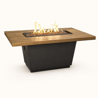American Fyre Designs Reclaimed Wood Cosmopolitan 54" Rectangle Fire Table - French Barrel Oak — studio