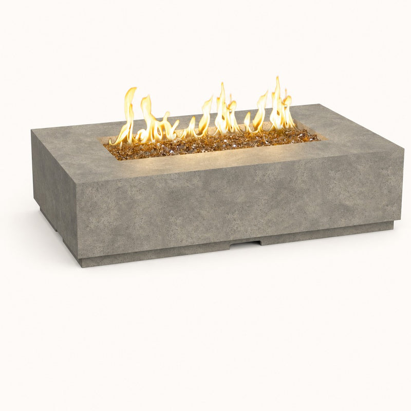 American Fyre Designs Legend 60-Inch Rectangular GFRC Gas Fire Table - Natural Gas — studio
