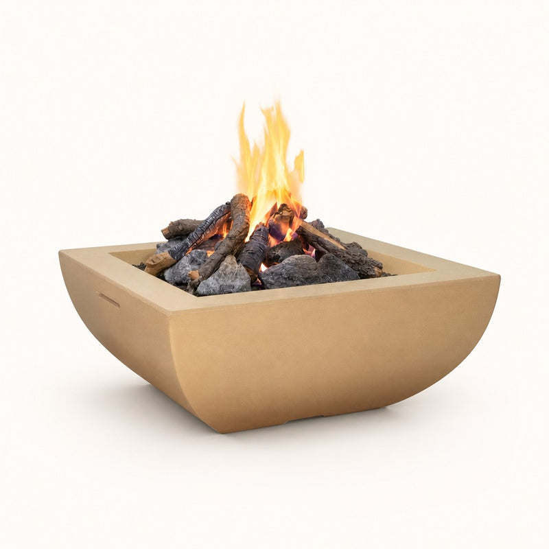 American Fyre Designs 36" Bordeaux Square Fire Bowl — studio