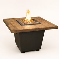 American Fyre Designs Reclaimed Wood Cosmopolitan 36" Square Fire Table — studio