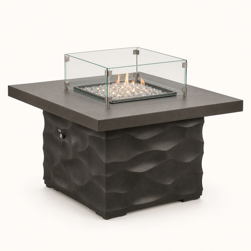 American Fyre Designs Voro 36" Square Gas Fire Table — studio