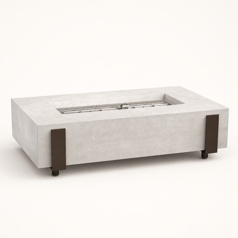 American Fyre Designs Iron Saddle 60" Gas Fire Table - Smoke, Natural Gas, Manual Ignition — studio