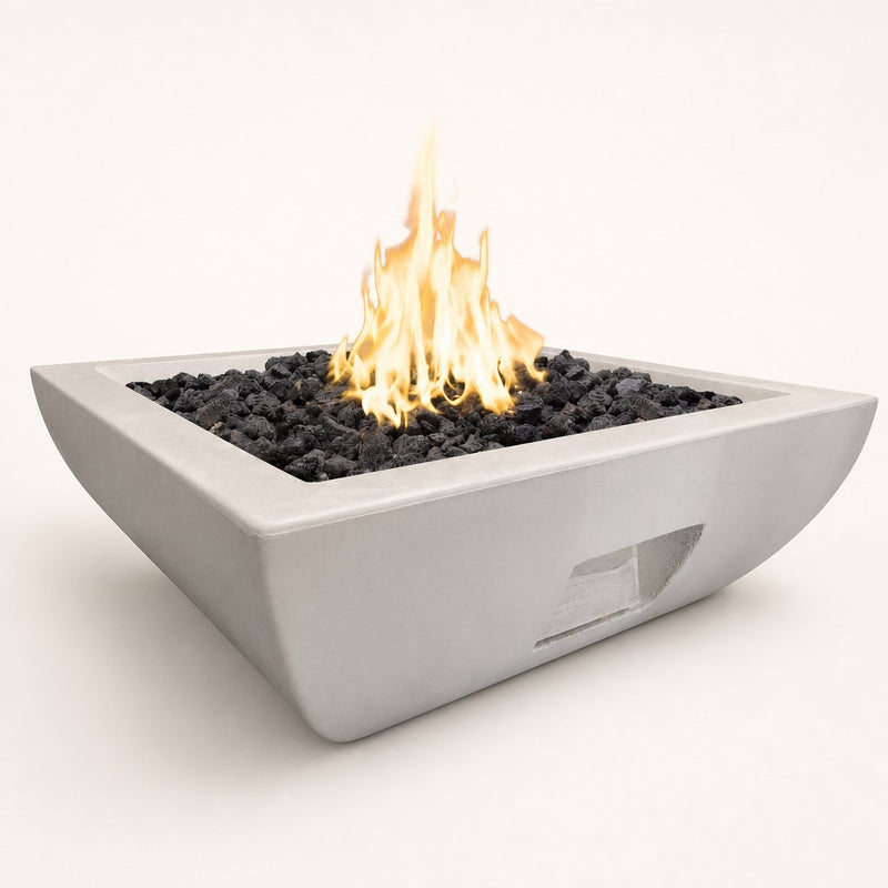 American Fyre Designs Bordeaux Petite 30" Square Fire Bowl — studio