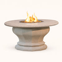 American Fyre Designs 48" Inverted Round Gas Fire Table with Concrete Top — studio