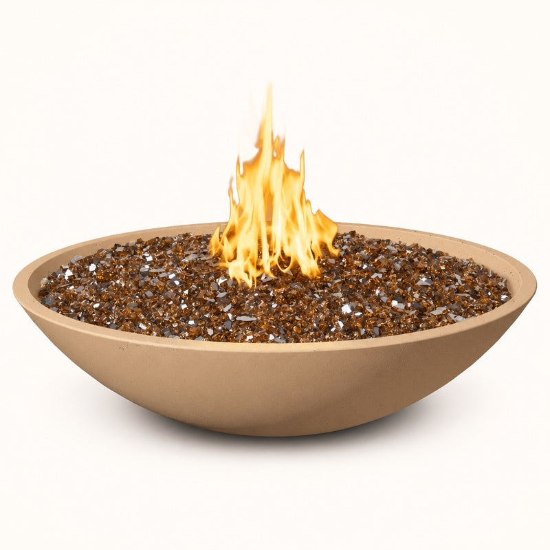 American Fyre Designs 40" Marseille Round Gas Fire Bowl — studio