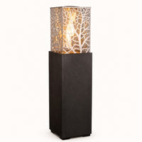 American Fyre Designs Magnolia Lantern 16" Square Gas Fire Tower - Black Lava — studio