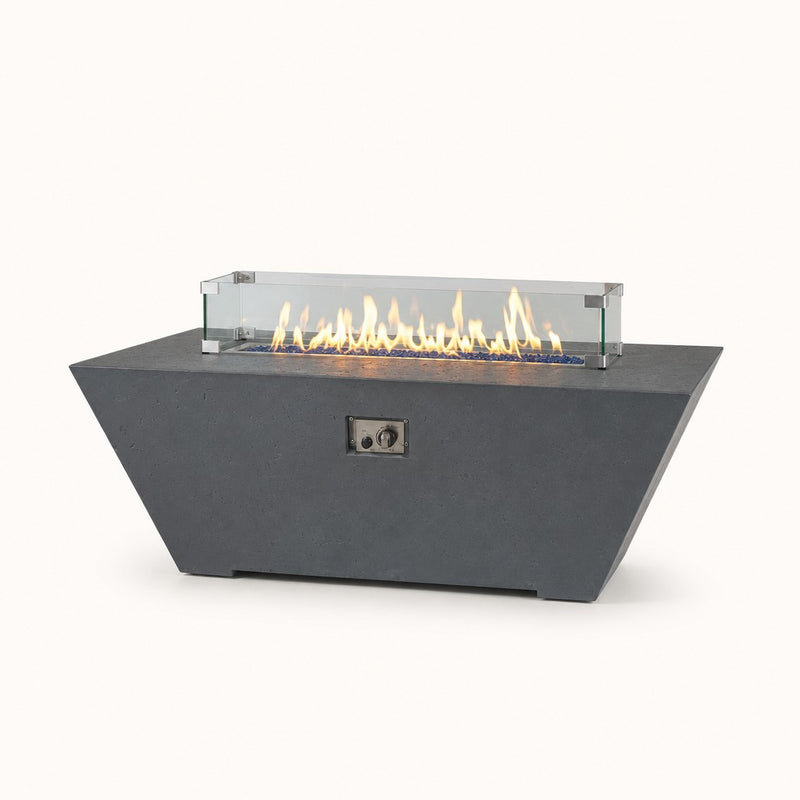Grand Canyon Olympus 72" x 30" x 24" Rectangular GFRC Fire Pit Table - Propane — studio