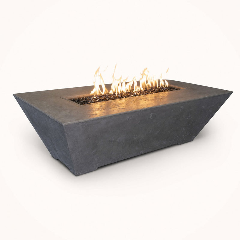 Grand Canyon Olympus Rectangular GFRC Fire Pit Table - 60" x 30" x 18" Gray, Propane — studio