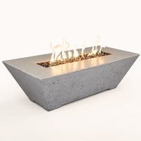 Grand Canyon Olympus Rectangular GFRC Fire Table - 60" x 30" x 18" White, Natural Gas — studio