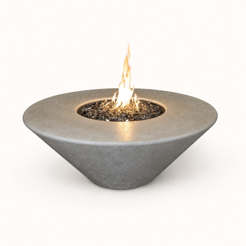 Grand Canyon Olympus 44" Round GFRC Gas Fire Table - Bone, Natural Gas — studio