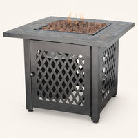 Uniflame Gas Fire Pit Table with Slate Tile Mantel - LP — studio