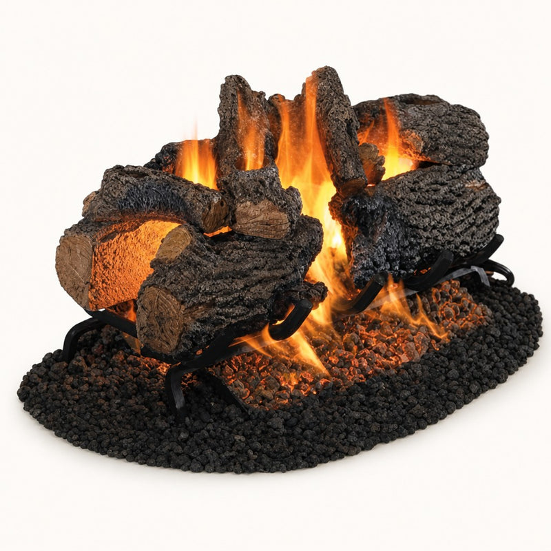 Real Fyre Charred Oak See-Through Vented Gas Log Set — studio